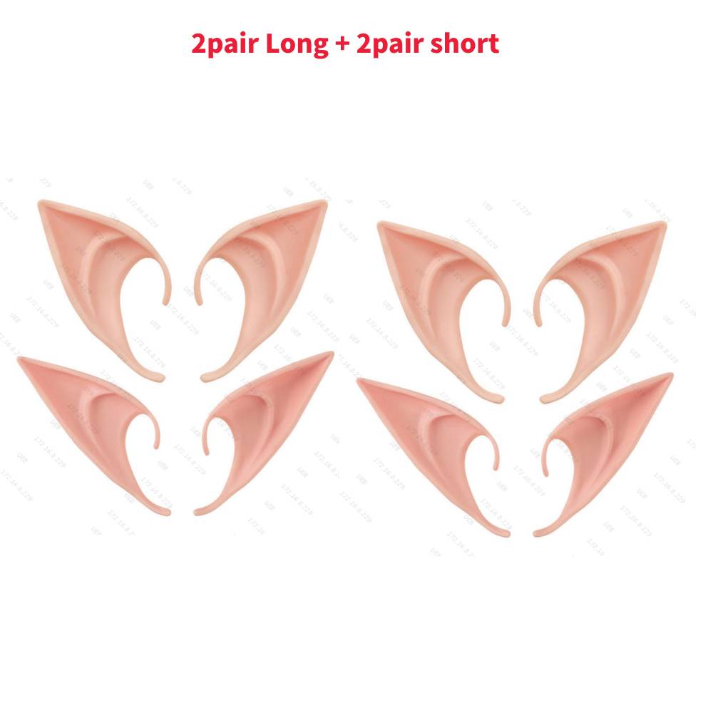 1-20Pairs Cosplay Latex Fairy Angel Elf Ears Halloween Masquerade Party Costumes Halloween Christmas Party Decor Supplies Props