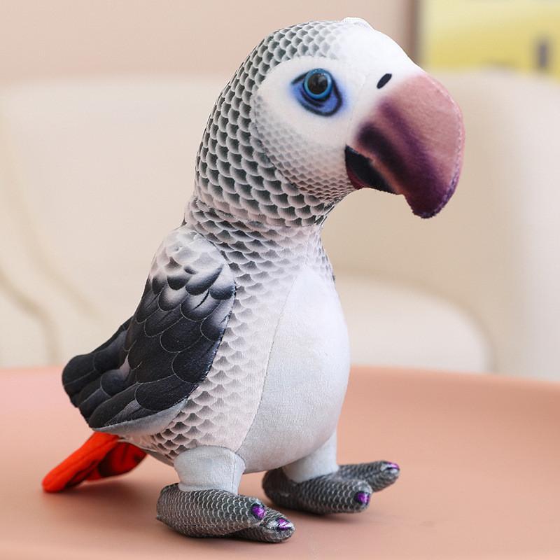 Realistic Parrot Plush Toy For Kids Photo Prop Decoration 25cm Short Plush Stuffed Bird Doll
