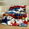 Patriotic Stars Stripes Blanket bedroom Blanket for Livingroom Couch lunch break Soft throw for Friend's festival Gift