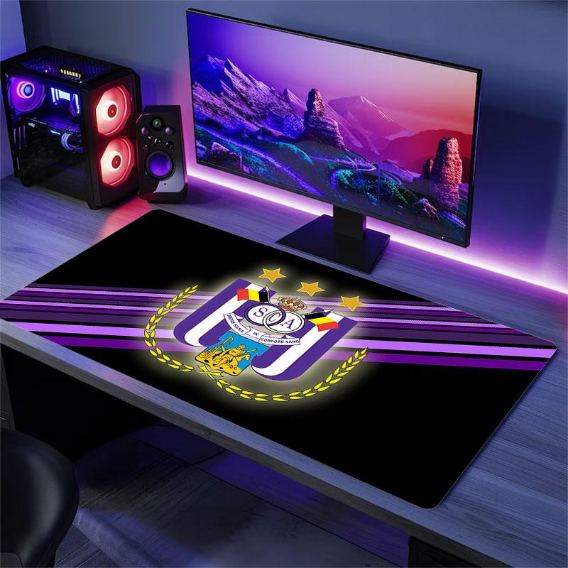 RSC Anderlecht Mouse Pad, Large Gaming Desk Mat, Non-slip XXL Mousepad for Laptop & Tablet, Mini PC Playmat with Stitched Edges