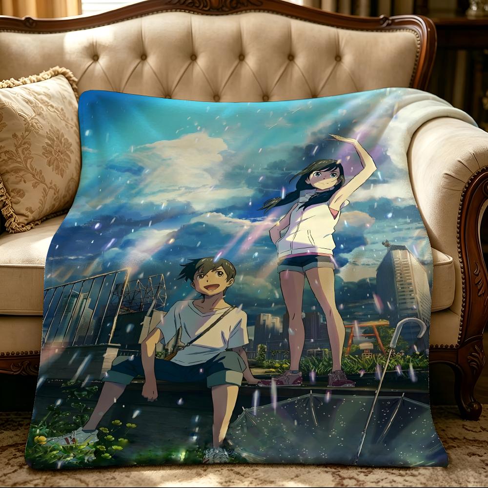 Anime W-Weathering with You-u Throw Thick Comfort Flannel Quilt, Multi-scene Use Indoor Outdoor Daily Nap