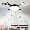 Foldable Blade Ceiling Fan 3/4/5 with Light & Remote Control, 2-in-1 Silent LED Drone Bedroom Blades, 3-Speed Dimmable E27 Socket for Kitchen