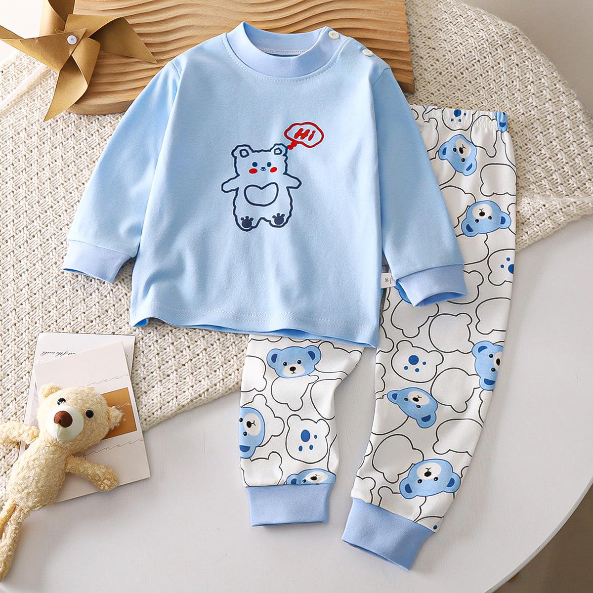 

Children s Cotton Underwear Sets - Girls Nightwear Sets - Boys Casual Home Wear Sets 90cm