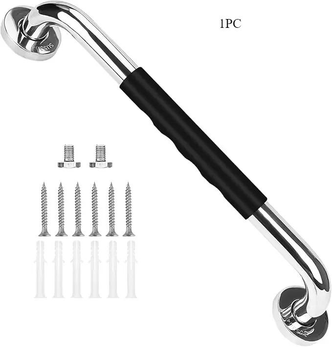 

Нержавіюча сталь Силіконові поручні для ванної кімнати для літніх людей Бар єр-фрі Ванна кімната для літніх Людей Нековзкі Ручки для туалету Інструменти 30cm