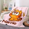 Custom Name Garfield'S Starry Adventure Party Blanket For Couch Bed Plush Cozy Fuzzy Blanket Super Soft Warm Blankets For Fall And Winter 091674