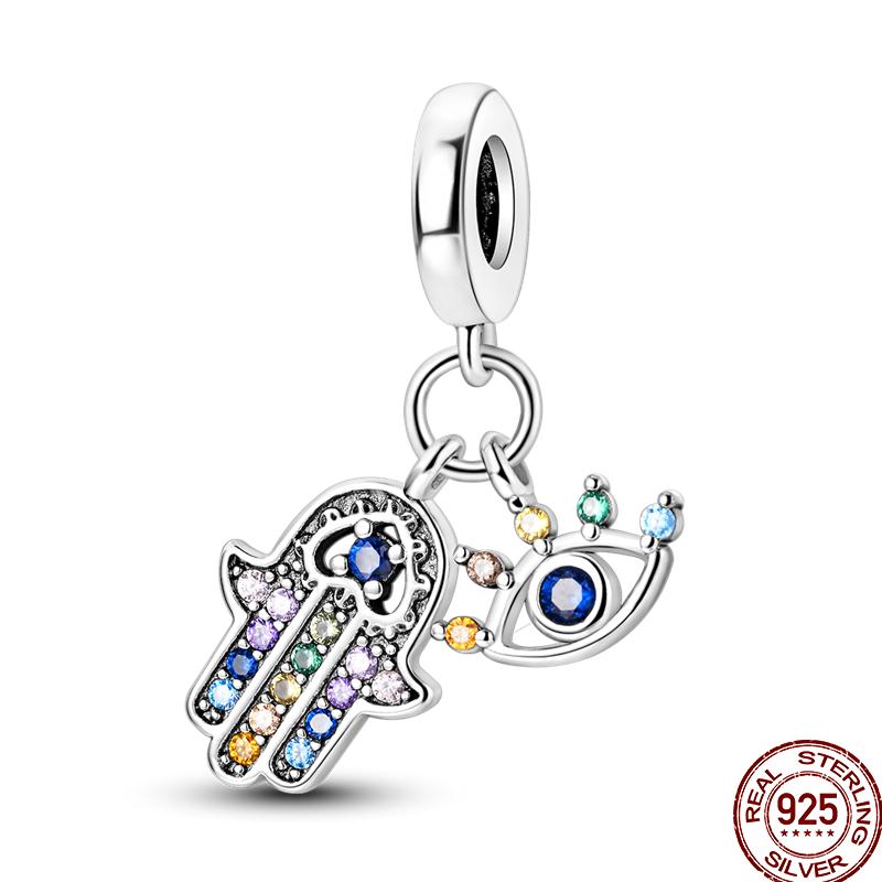 New Copper Religious Angel Cross Series Shiny Zircon Beads Suitable For 3Mm Original Bracelet Diy