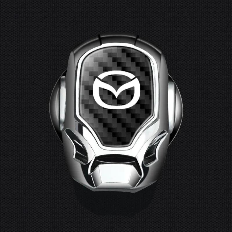 Insignia de Coche Cubierta Protectora de Arranque con un Solo Clic Pegatina Decorativa para Botón de Arranque/Parada Para Mazda 2 3 5 7 CX5 CX7 CX9 MX5 CX30 Skyactiv
