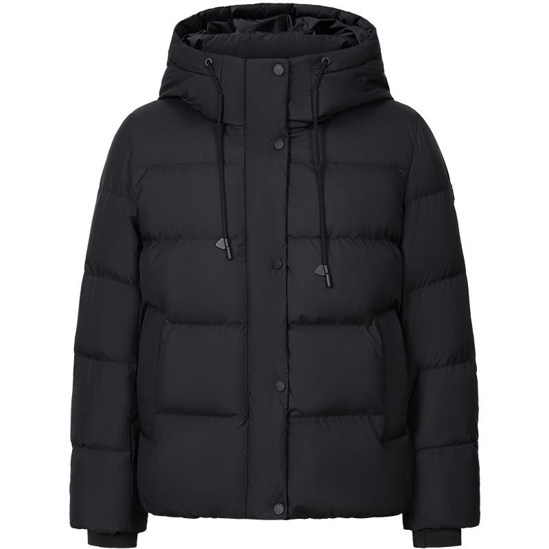JIUZI Anna Kou Women's Minimalist Hooded White Duck Down Puffer Jacket