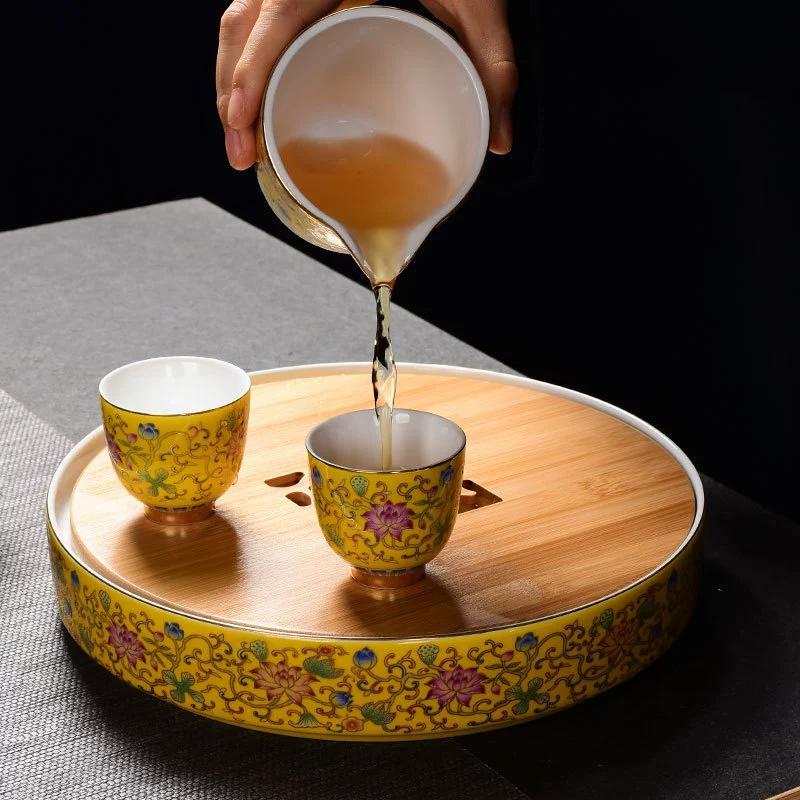 Vintage chinesisches Porzellan Teegeschirr, Schöne ungewöhnliche Ästhetik Tasse, Puer Oolong, Kung Fu, Tieguanyin Blume, Grüner Tee