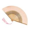Hollow Handle Carved Bamboo Folding Fan Retro Antiquity Folding Fans Chinese Folding Fan  Japanese
