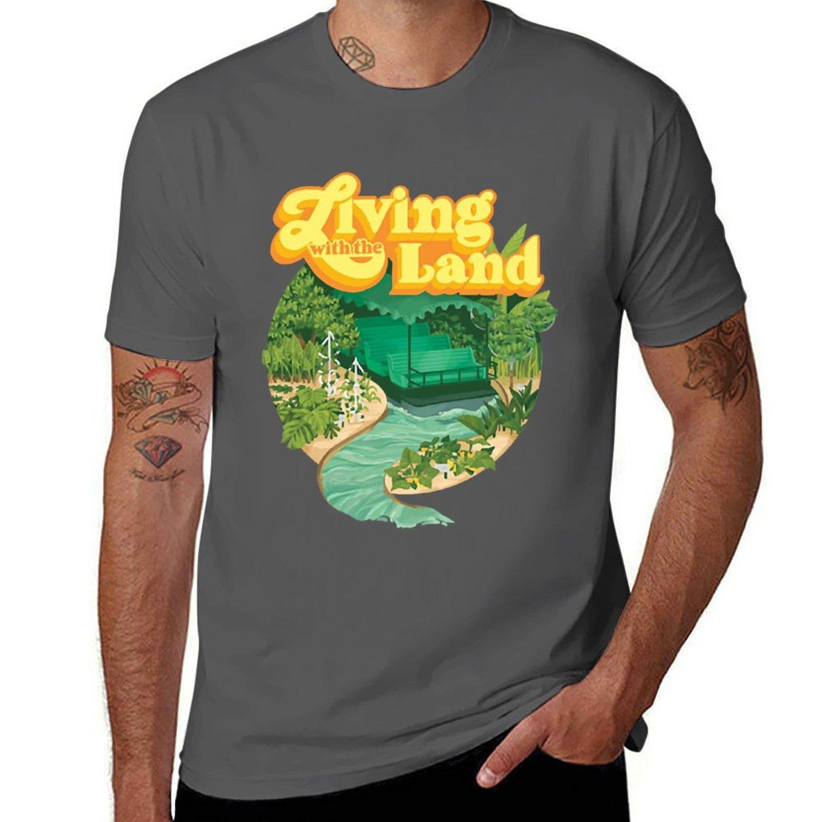 

Living With the Land T-Shirt man t shirt heavy cotton man tshirt T-Shirt 4XL