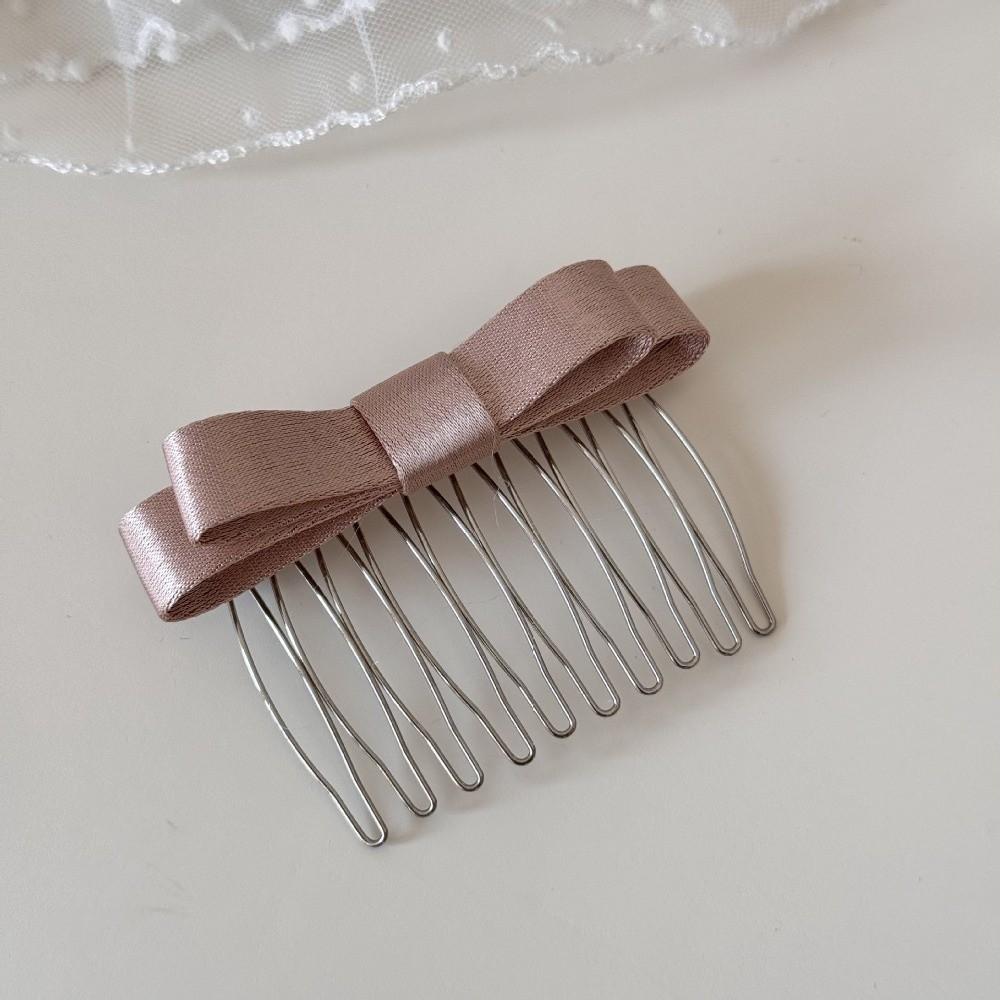 Updo Bangs Hair Clip Non-slip Broken Hair Accessories Cute Bow Hair Comb Women/Girl