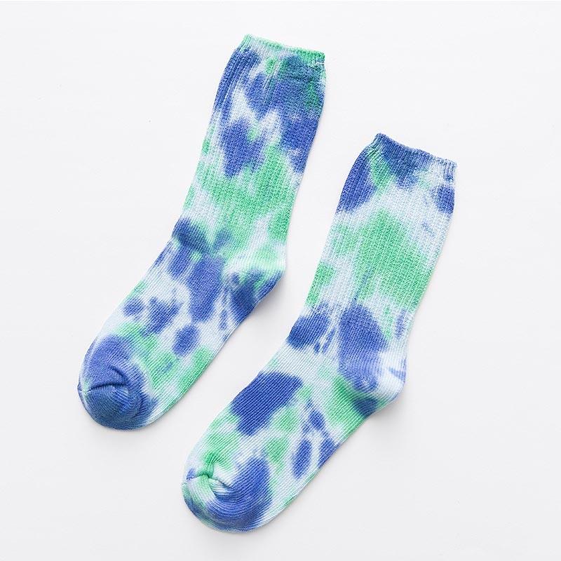 2020 Cotton Skate Socks Men Women Sock Knee-high Funny Cycling Running Hiking Tie Dye Sox Harajuku H