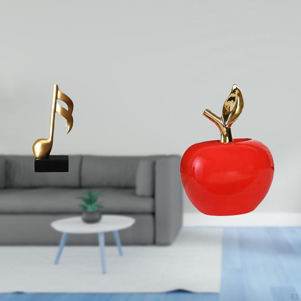 Creative Resin Music Note And Ceramic Sculpture Figurine Tabletop Ornament Centerpiece for Desk