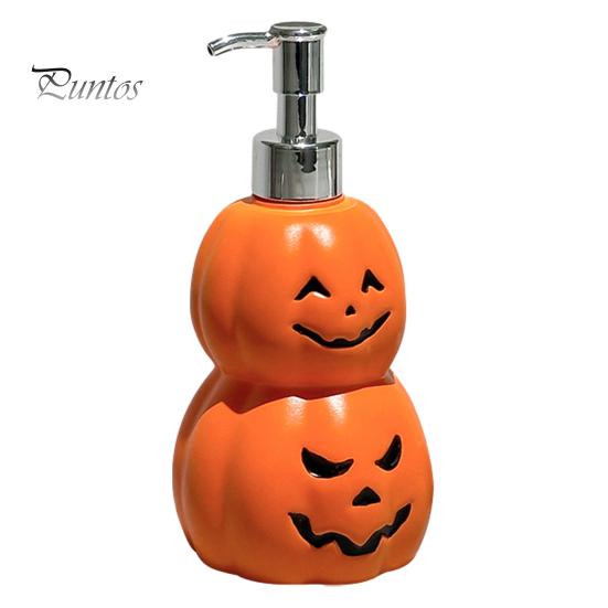 Unieke Pompoenvorm Container Grimace Zeepdispenser Fles, Halloween Lotionpomp Spookachtige Badkamergootsteen Organizer Navulbaar voor Vloeistof En Douchegel