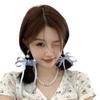Princess Balletcore Bow Hair Tie Bowknot Ponytail Holder Enchanting Y2K Style Bowknot Hair Tie Hair Rope