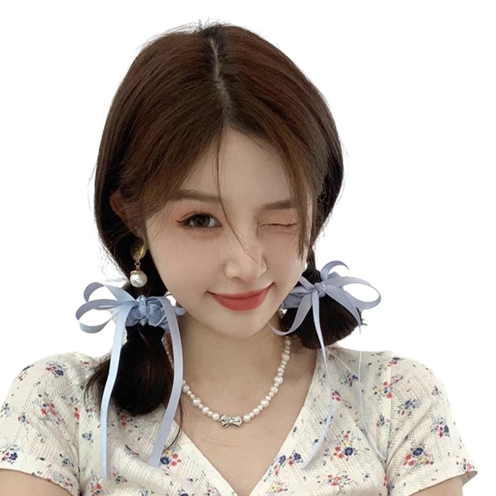 Princess Balletcore Bow Hair Tie Bowknot Ponytail Holder Enchanting Y2K Style Bowknot Hair Tie Hair Rope