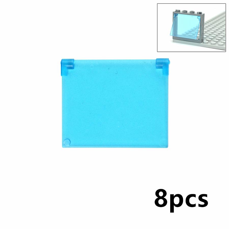 MOC Bricks Door Frame Glass Window 1x4x3 60594 60608 DIY Architecture House Building Blocks Toys Kids Educational Plastic Bricks