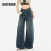 BEAUTIFUL WARDROBE Women's American Retro Wide-Leg Jeans
