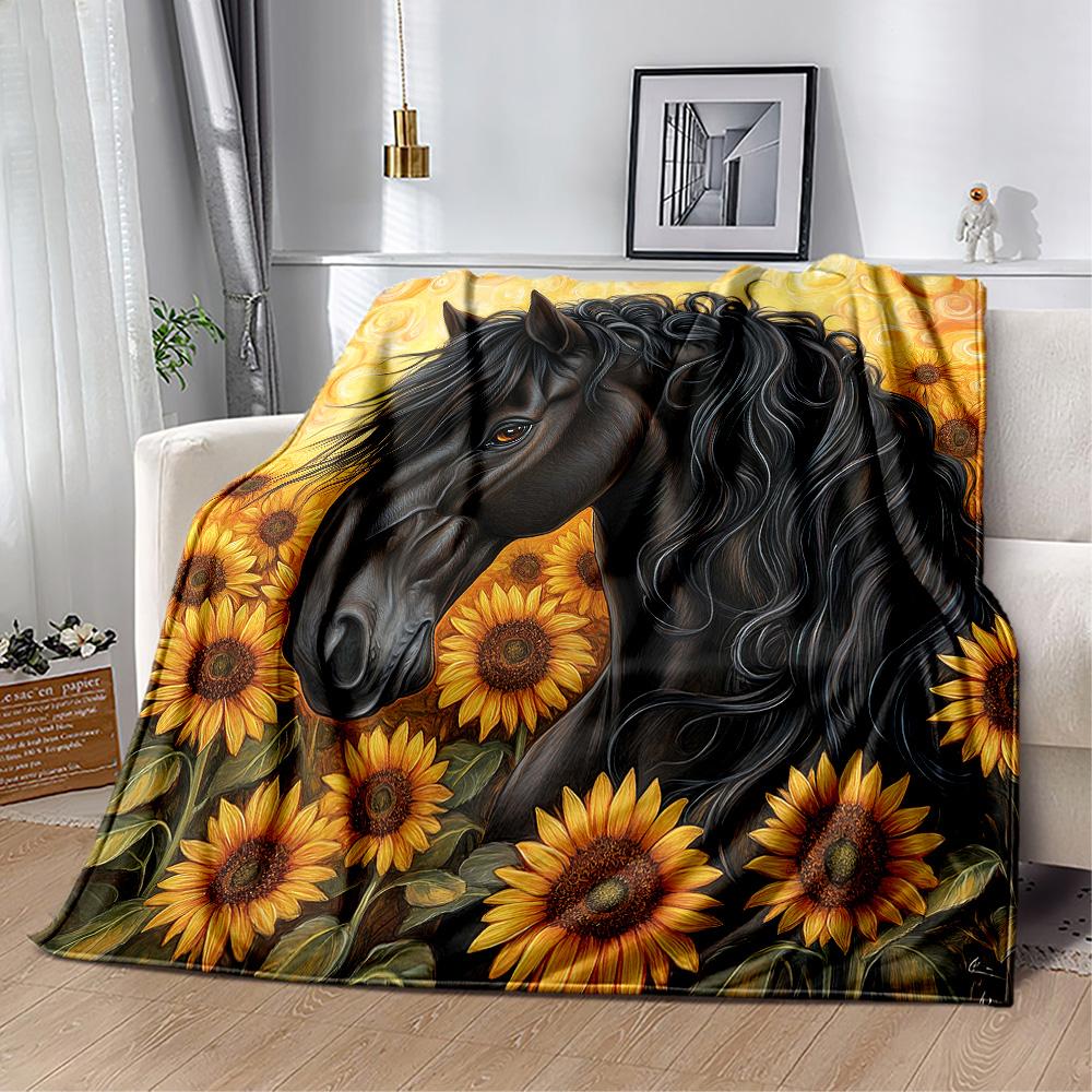 Horse Blanket Ultra-Soft Perfect for Seaside Bedding Chair for All Occasions Stylish Decor Gifts For Family Or Friends