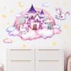 Unicorn Castle Rainbow Wall Stickers Self Adhesive Girl's Room Kindergarten Background Decoration Wall Stickers