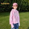 Balabala Girls' 2025 Spring All-over Print Waterproof Hooded Jacket