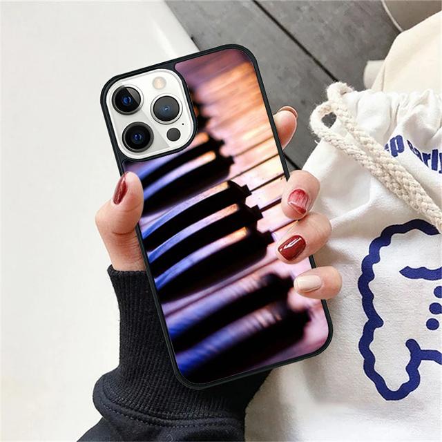 Piano keys Vintage Music Notes Phone Case Cover For iPhone 17 Air 15 16 14 13 12 Pro Max 11 Pro Max Plus Coque