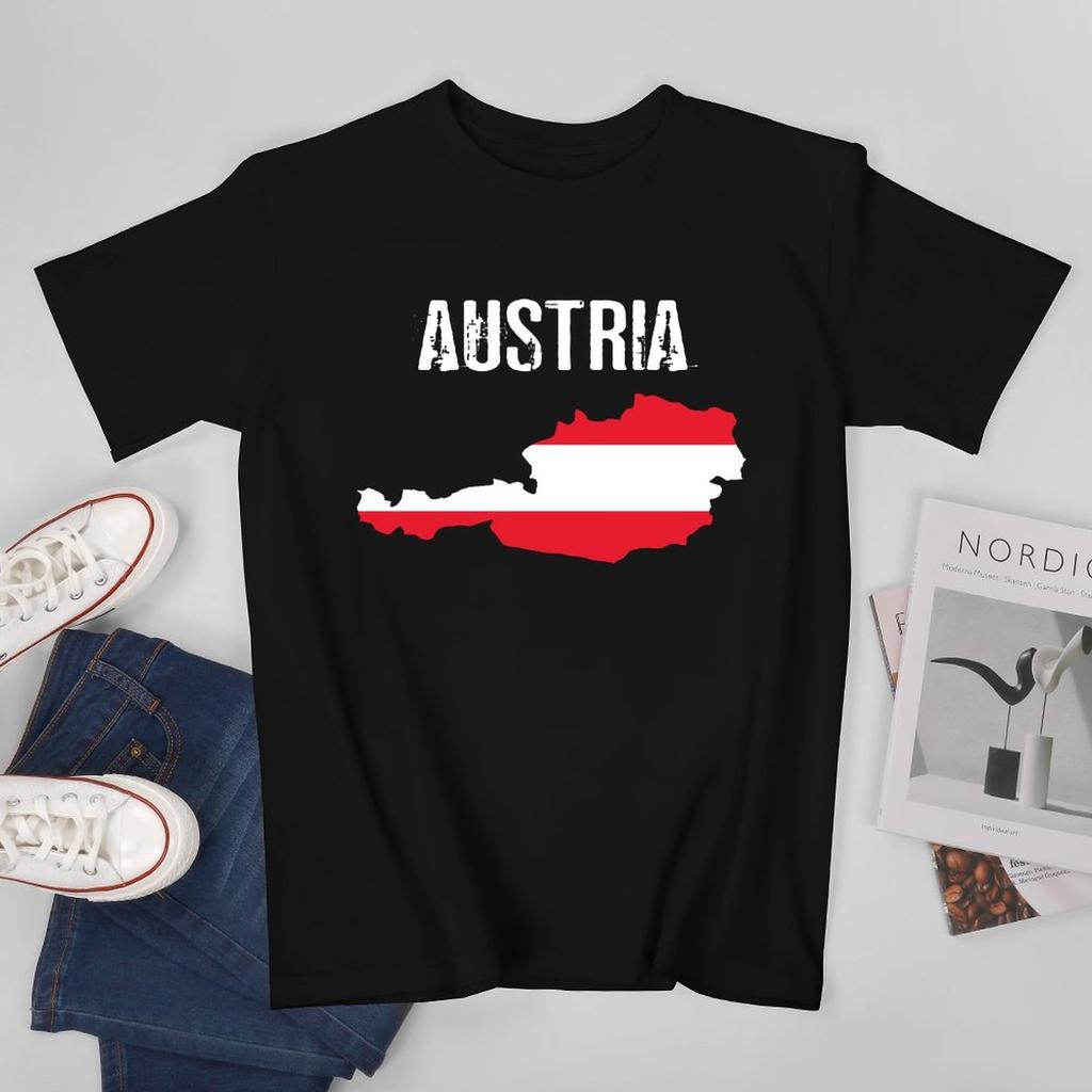 More Design Austria Flag Austrian Unisex Tshirt Tees Tshirt Oneck T Shirts Unisex Boys Clothing 100 Cotton
