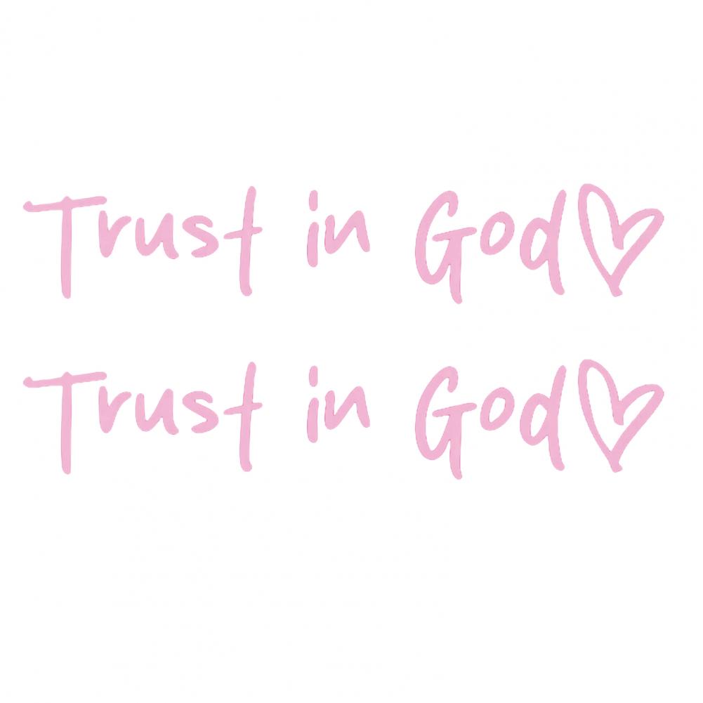 Automotive Exterior Sticker Car Accessory Trust God Rearview Mirror Stickers Strong Stickiness Waterproof Self for Safety 2pcs