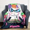 1pc Dexter's Laboratory Cozy Print Blanket Lightweight Warm Flannel Throw Blanket For Sofa, Bed, Living Room