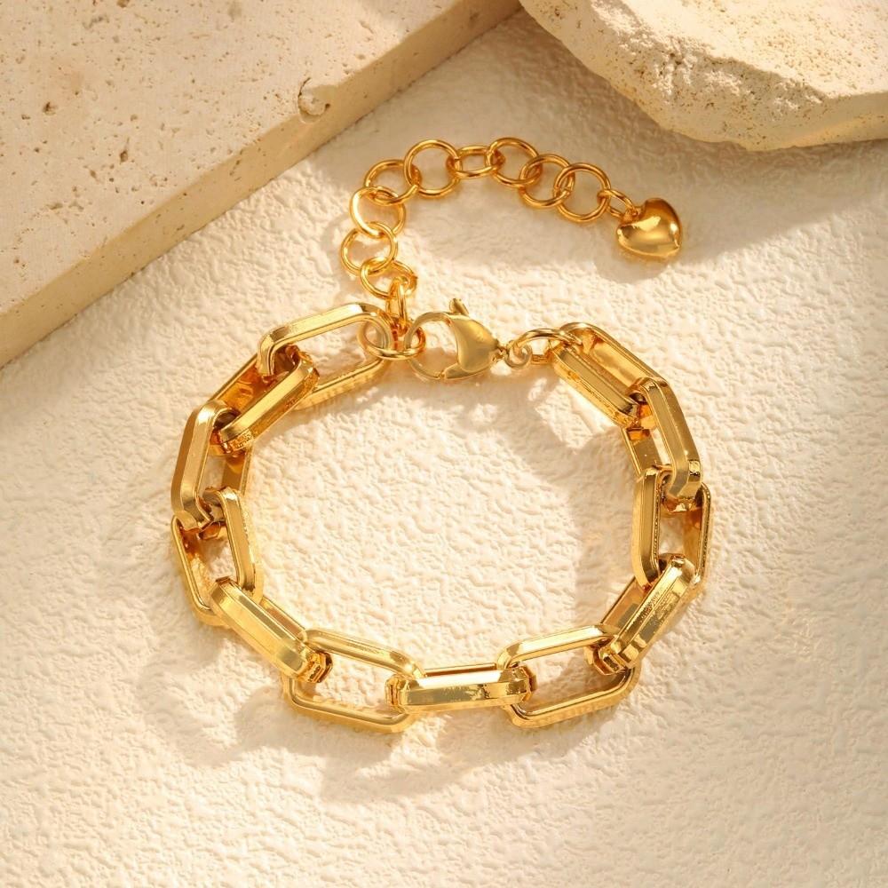 Wristband Jewelry Gold Chain Bracelet Stainless Steel Stainless Steel Hand Chain  Gifts