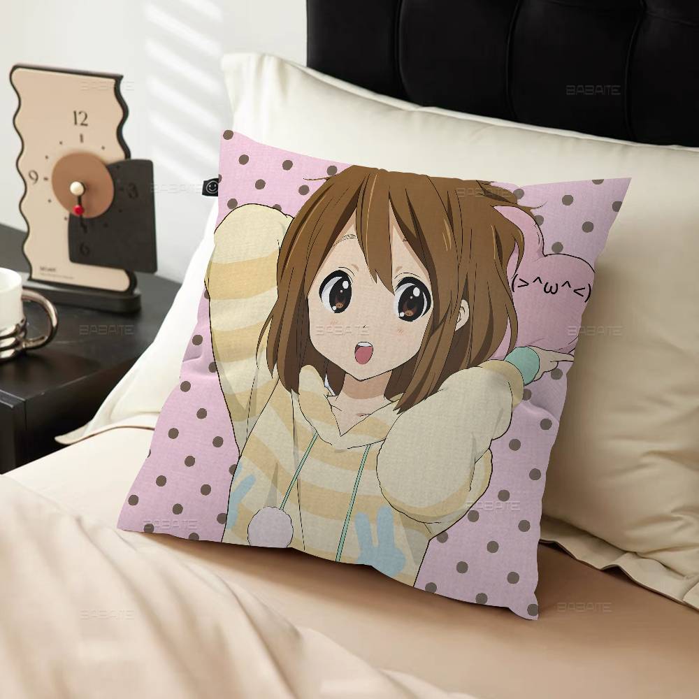 Anime Kawaii Girl K-On Cute Pillow Cushion Cover Pillowcase Living Room Sofa Home Decor Customized
