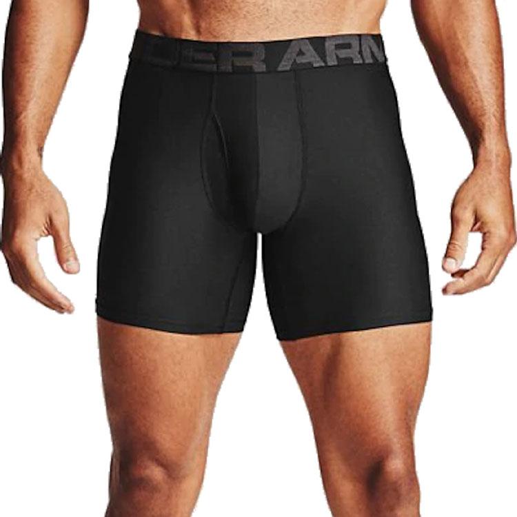 Under Armour Tech Boxerjock 6-Inch 2-Pack Men Underwear Black 1363619-001