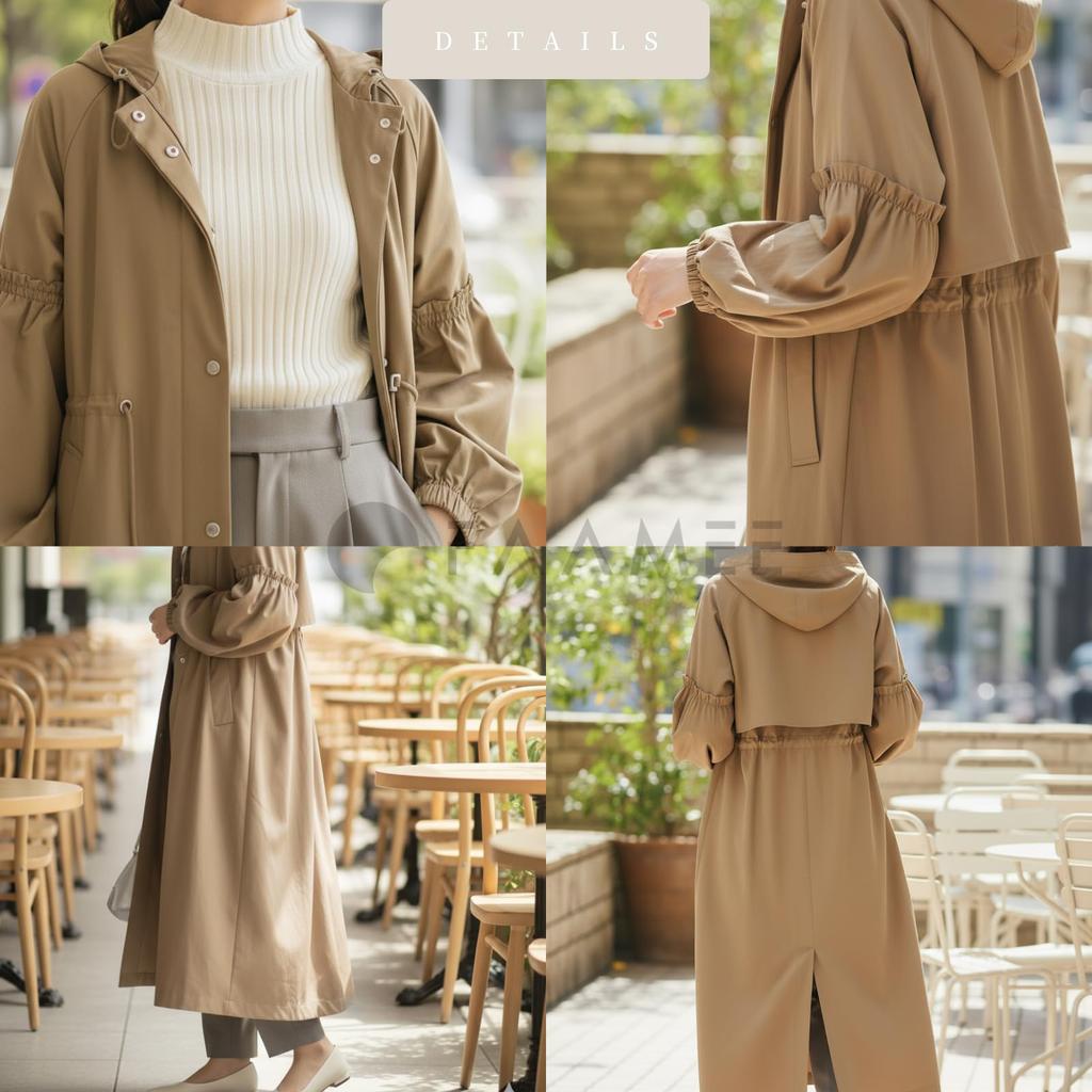 Feimi Mountain Parka Mod Long Hooded Oversized Winter Plus Long Fluffy Solid Street Slimming KH FREE Coat, Knee-Length Jacket, Outerwear, Wear,