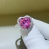 5 Carat Pink Heart Moissanite Ring - Elegant Fancy Pink Diamond, Popular European & American Fashion Series