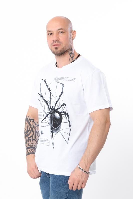 

Чоловіча футболка з принтом павука – Сміливий повсякденний стиль Літо 8012-001-33-5 HC XL білий