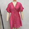 Summer Women's Lace Splicing Beach Dress Bikini Swimwear Outer Cover-ups EMA