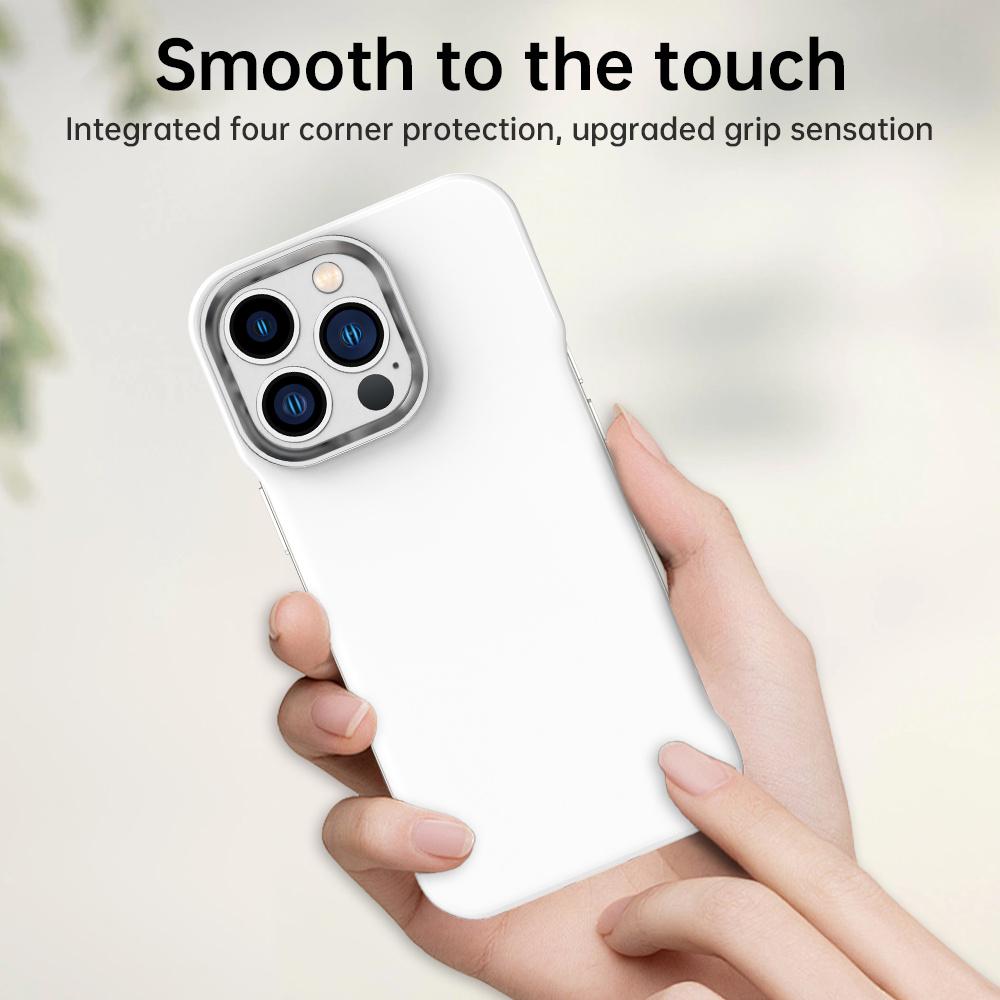 For iPhone 13 Pro Case Frameless Ultra Thin TPU + PET Phone Cover Reinforced Corners