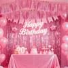 3M Foil Fringe Garland Glitter Metallic Tinsel Streamers Banner Hanging for Birthday Wedding Christmas Party Wall Backdrop Decor