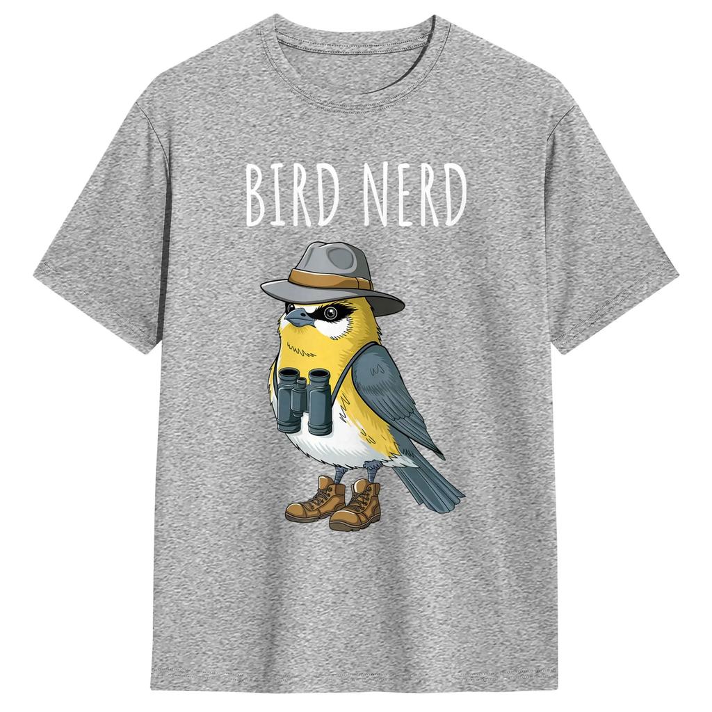 Bird Nerd Bird Watching Birding Bird Lover Watcher Tshirt For Couple Summer Vintage Tshirts Crew Neck Tee Shirt Big Size Tops