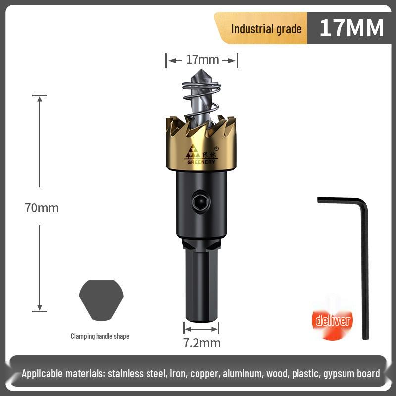 Green Forest Stainless Steel High-Speed Hole Saw Drill Bit Set for Metal and Steel Plates
