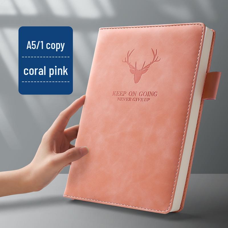 Soft Leather Business Notebook for Meetings & Notes - Thickened Cover