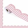 Pink Grid Bulletin Board Border -16.4ft Self-Adhesive Decorative Trim for Classroom Blackboards,School, Home & Office Wall Decor