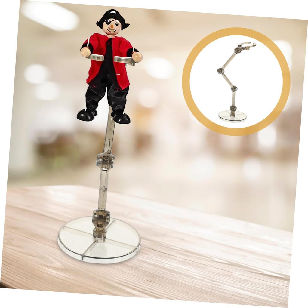 Abaodam Set of 4 Plastic Figure Stands, Display Racks, Model Figurine Shelves, Tabletop Stable, for Collectors