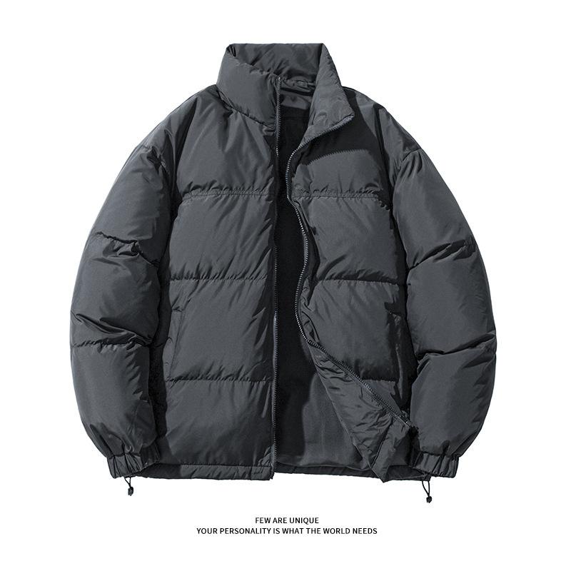 Winter New Warm Thickened Down Jacket Men's Bread Jacket Trendy Brand Short Stand-up Collar Handsome White Duck Down Jacket