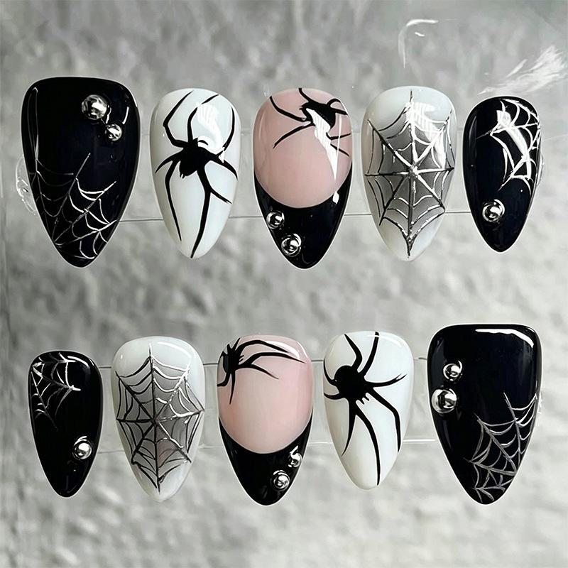 Summer European American 3D Strawberry Cherry Almond Nail Art Gel Tips