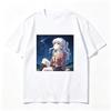 Tomori Nao Charlotte Starry Night Shooting Star Square Graphic Crew Neck Short Sleeve Comfortable Women And Men T Shirt
