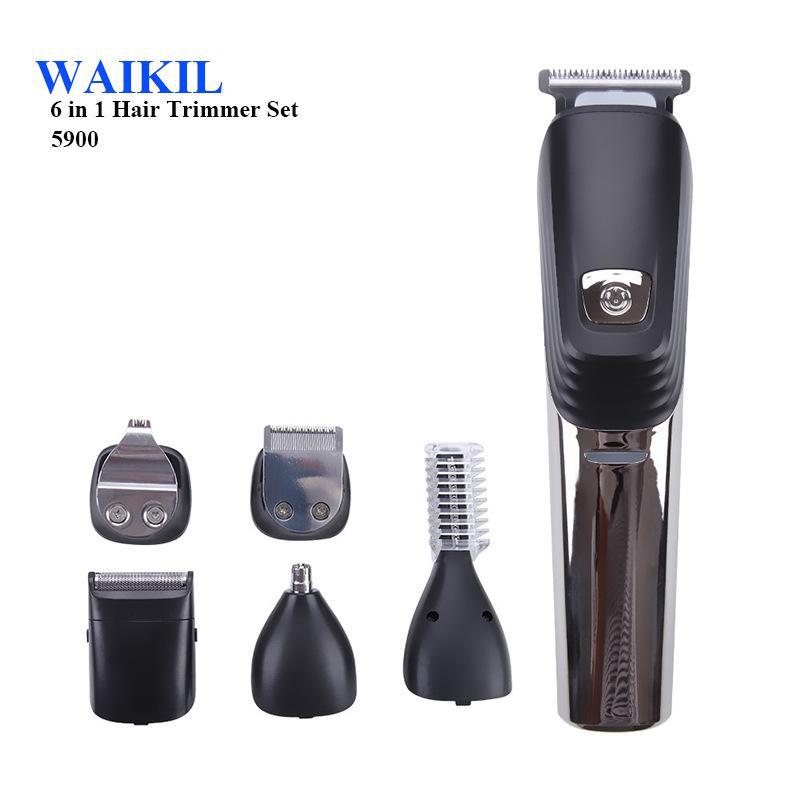 Waikil 6-in-1 Multifunctional Electric Grooming Kit: Hair Clipper, Razor, Body Hair Trimmer