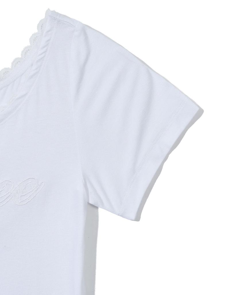 YOUHEE Youhee Lace Unbalance T-Shirts_White