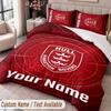 Hull KR Printed Bedding Set Custom Name Text 1 Duvet Cover 2 Pillowcases For Bedroom